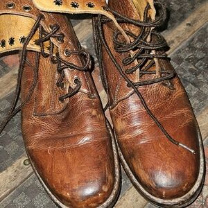 Men's FRYE Lace Up LEATHER  Boots MADE IN USA